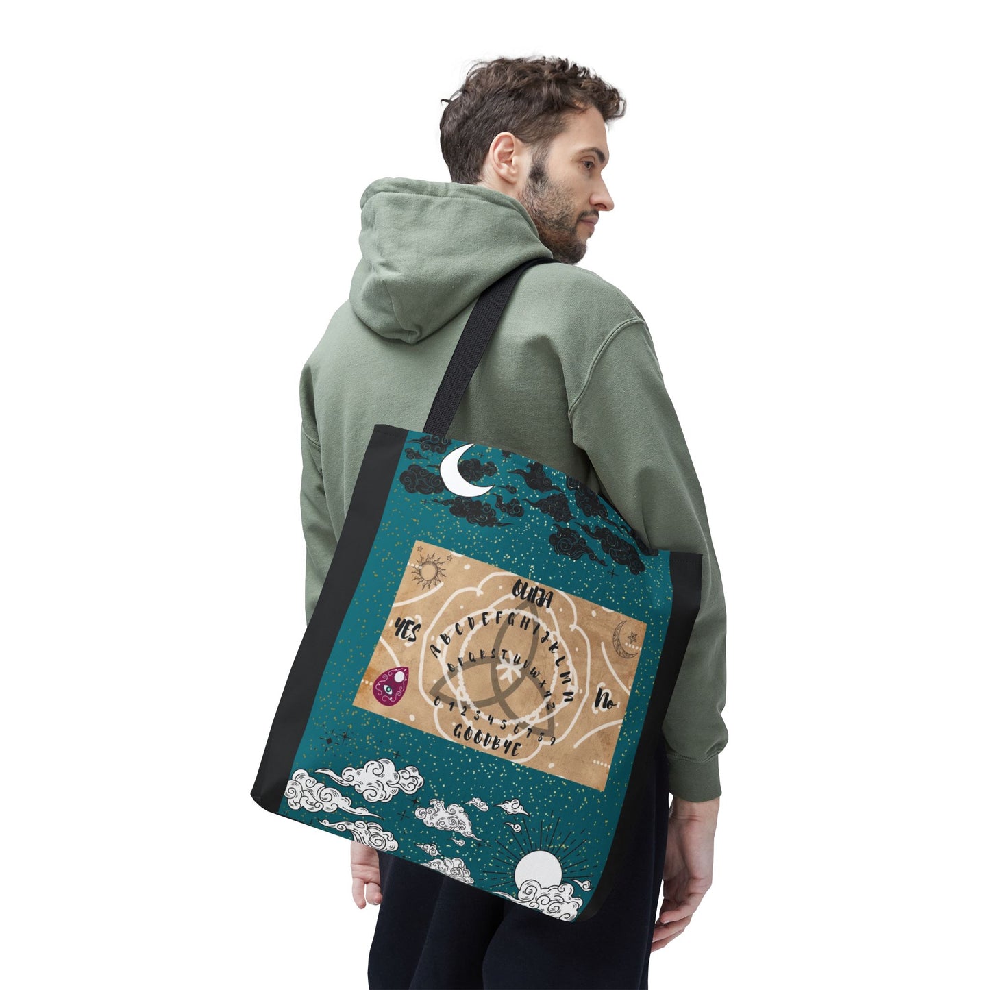 Mystical Ouija Tote Bag | Boho Beach Bag, Psychic Gift, Witchy Accessory, Spiritual Shopper, Mysticism Decor