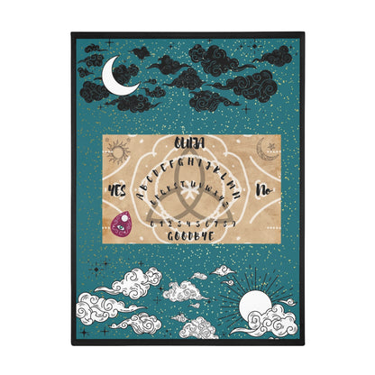 Mystical Ouija Board Fleece Blanket: Cozy, Spiritual Gift, Witchcraft Decor, Astrology, Unique Home Accent