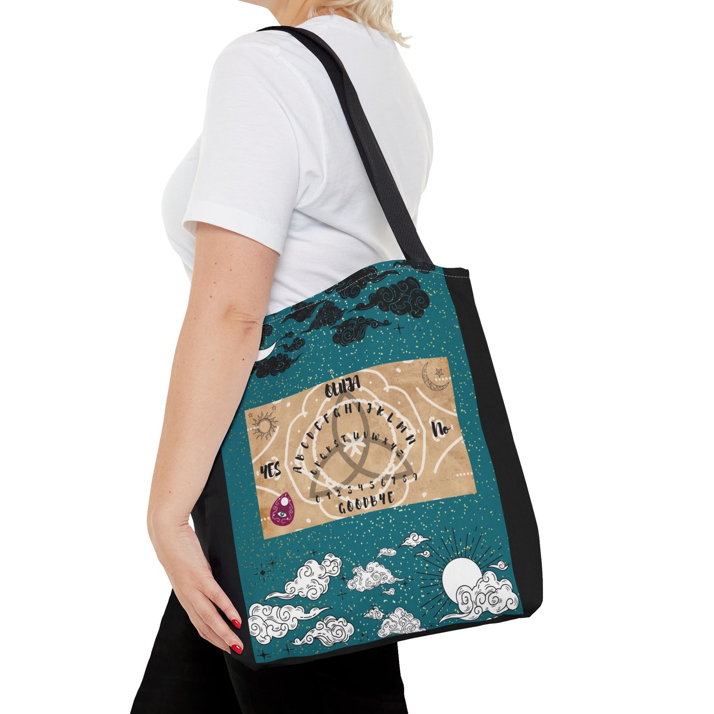 Mystical Ouija Tote Bag | Boho Beach Bag, Psychic Gift, Witchy Accessory, Spiritual Shopper, Mysticism Decor