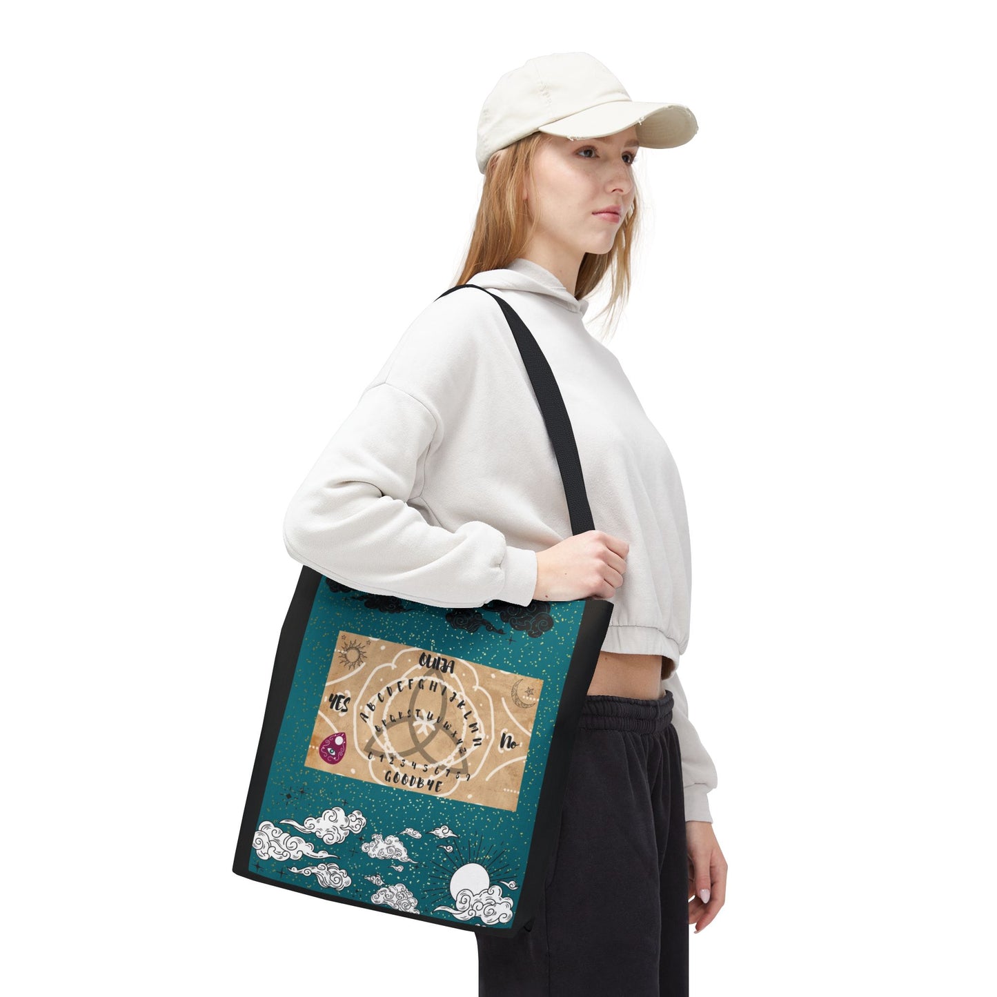 Mystical Ouija Tote Bag | Boho Beach Bag, Psychic Gift, Witchy Accessory, Spiritual Shopper, Mysticism Decor