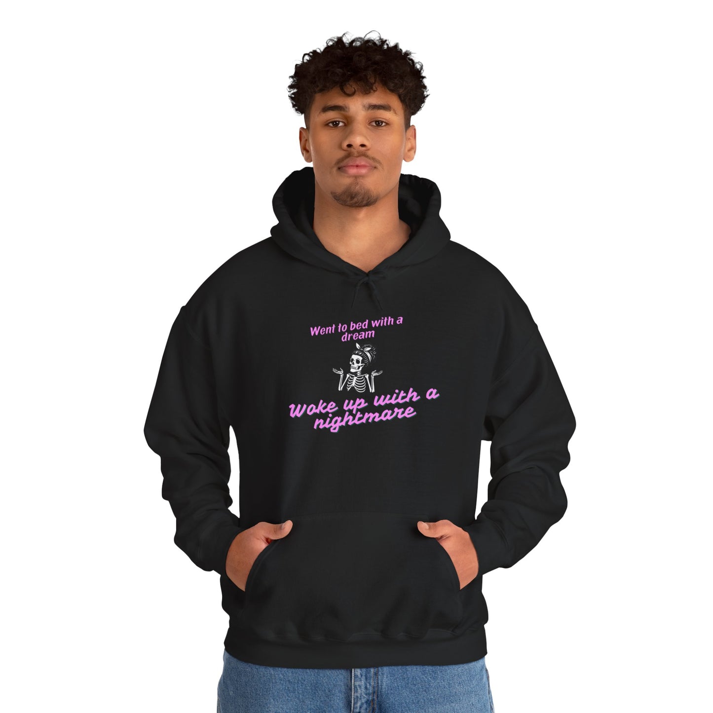 Nightmare Dream Skull Hoodie – "Went to bed with a dream, woke up with a nightmare" Goth Pullover