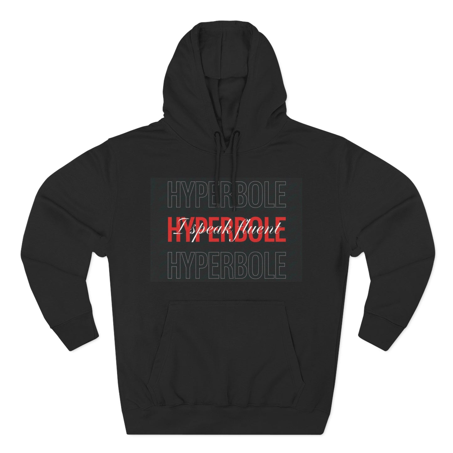 Hyperbole Graphic Hoodie — Three-Panel Fleece Pullover