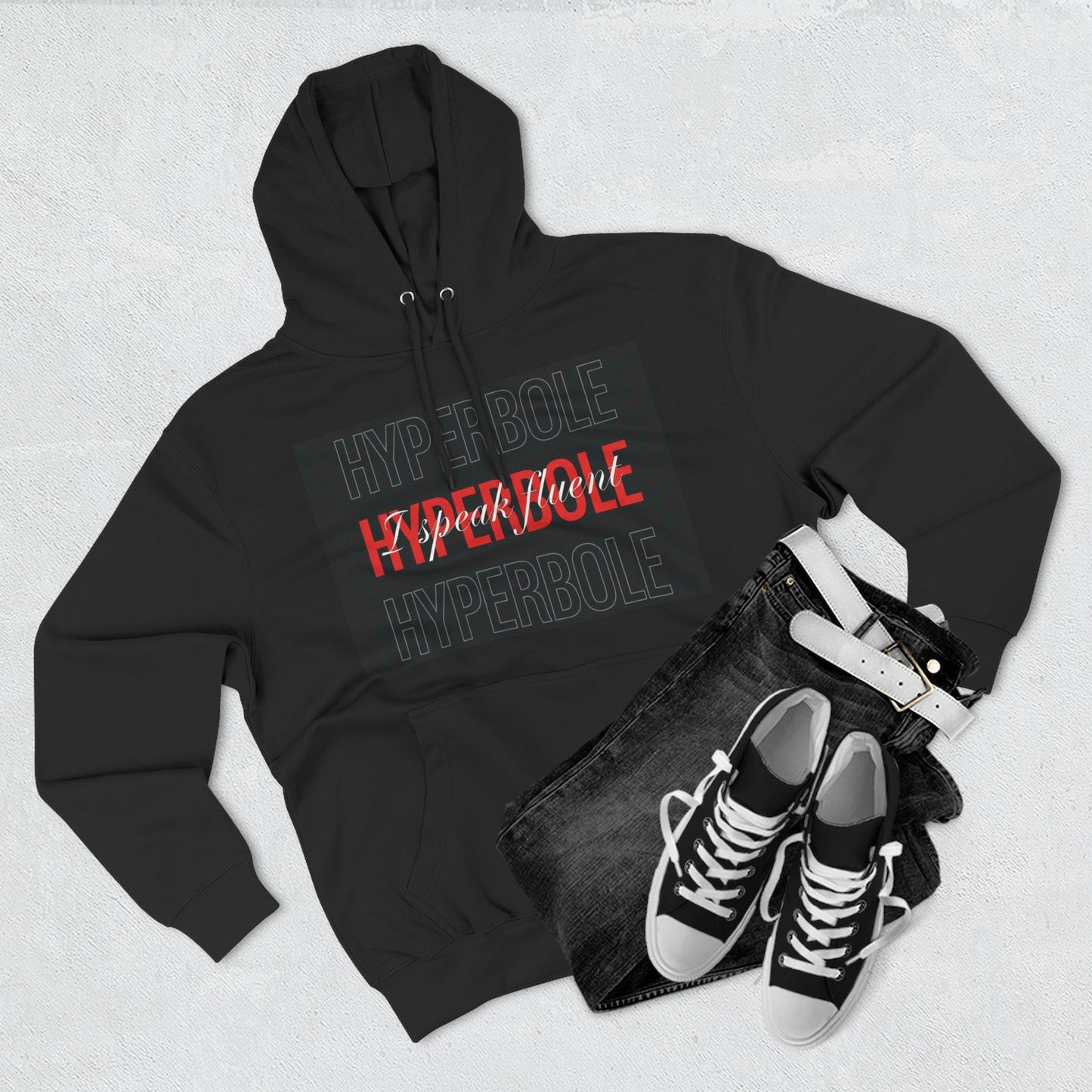 Hyperbole Graphic Hoodie — Three-Panel Fleece Pullover