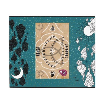 Mystical Ouija Board Fleece Blanket: Cozy, Spiritual Gift, Witchcraft Decor, Astrology, Unique Home Accent