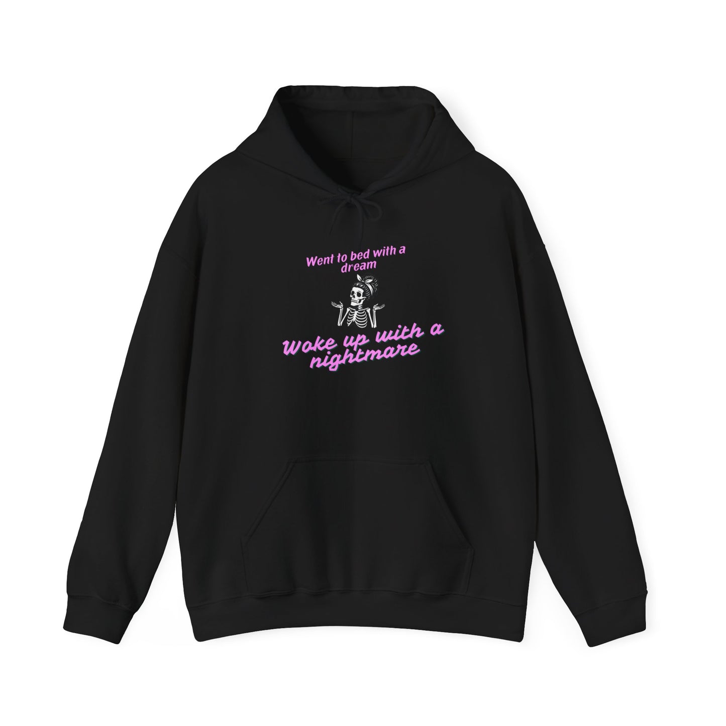 Nightmare Dream Skull Hoodie – "Went to bed with a dream, woke up with a nightmare" Goth Pullover