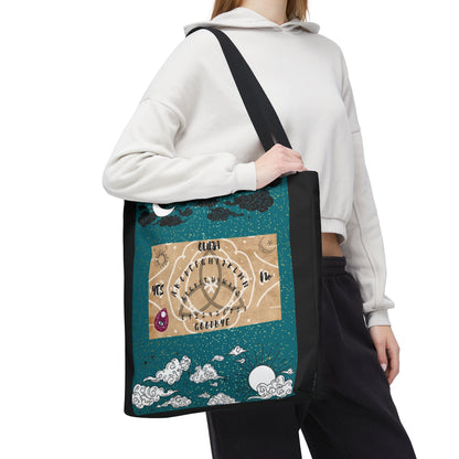 Mystical Ouija Tote Bag | Boho Beach Bag, Psychic Gift, Witchy Accessory, Spiritual Shopper, Mysticism Decor
